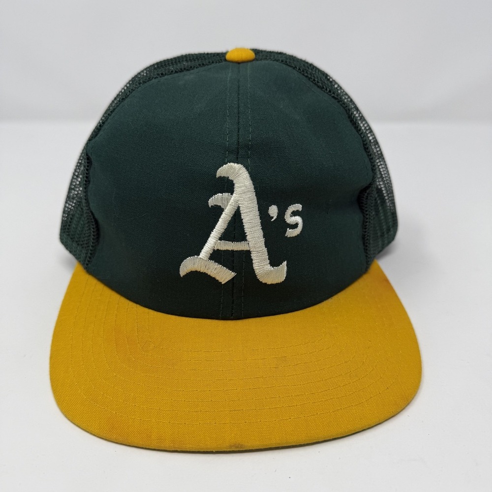 Vintage Oakland Athletics Hat Cap Snapback Twins Ent Green MLB Trucker